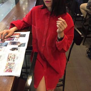 QZ Lady Corduroy Long Shirt