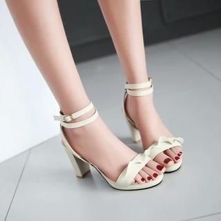 Pastel Pairs Ankle Strap Heeled Sandals