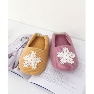 iswas Crochet Appliqu  Ribbed Slippers