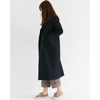 Someday, if Double-Breasted Wool Blend Coat