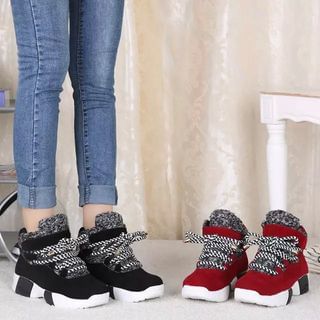 BAYO Hidden Wedge Fleece-lined Sneakers