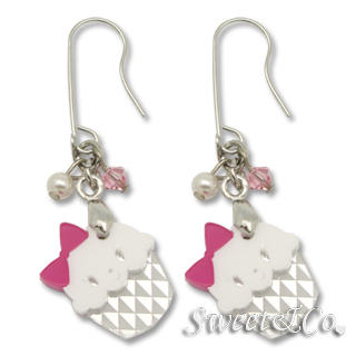 Sweet & Co. Swarovsk Miss Cupcake Earrings Silver - One Size