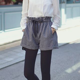 LITI Tie-waist Woolen Shorts