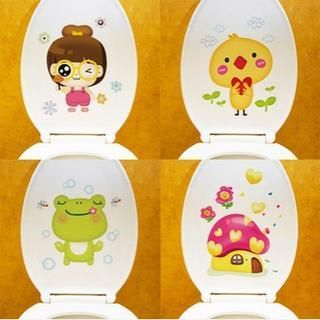 LESIGN Cartoon Toilet Sticker
