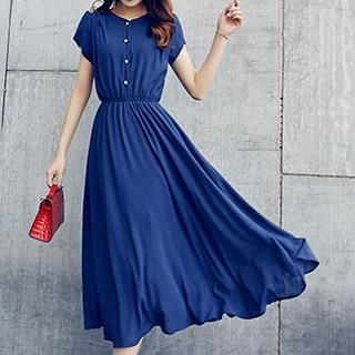 Romantica Short-Sleeve Maxi Dress