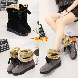 Yoflap Lace-Up Short Snow Boots