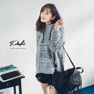 PUFII Hooded Knit Top