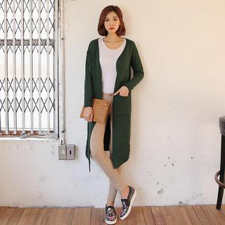 Envy Look Open-Front Long Cardigan