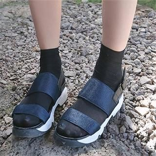 LIPHOP Velcro Platform Sandals