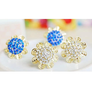 Rhinestone Sunflower Studs