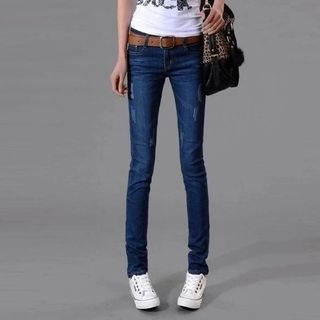 Century Girl Cuffed Slim-Fit Jeans