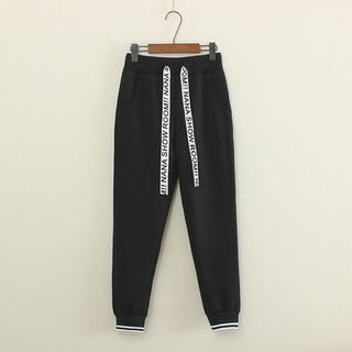 Mushi Lettering Drawstring Sweatpants