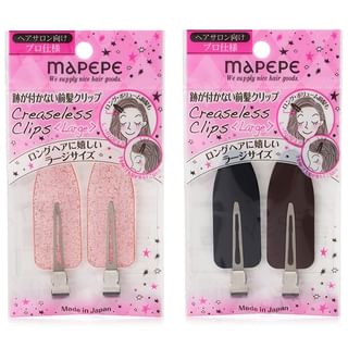 Mapepe Creaseless Clips Large Glitter Pink - 2 pcs