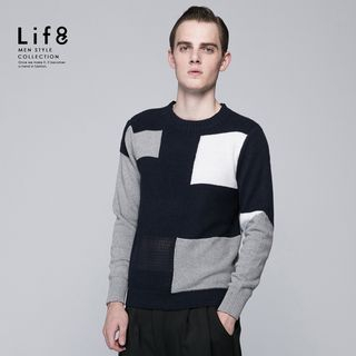 Life 8 Color-Block Knit Top
