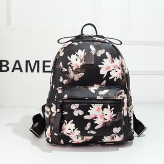 Bibiba Floral Studded Faux Leather Backpack