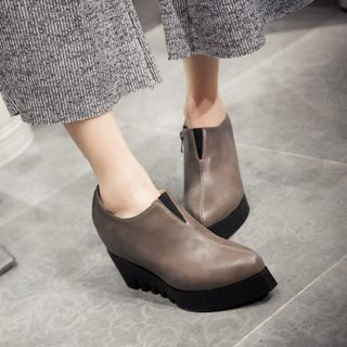 JY Shoes Platform Wedge Ankle Boots