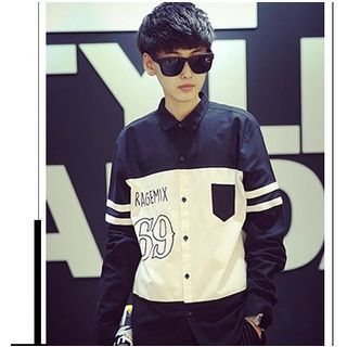 JUN.LEE Embroidered Long-Sleeve Shirt