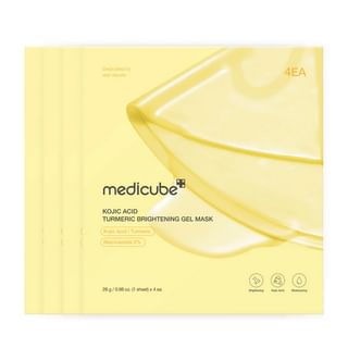medicube - Kojic Acid Turmeric Brightening Gel Mask Set 28g x 4 sheets
