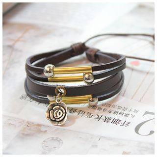 KINNO Multi-Strand Genuine Leather Bracelet