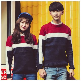 Simpair Couple Colour Block Sweater