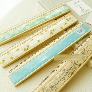 Cute Essentials Printed Wooden Ruler - 15cm