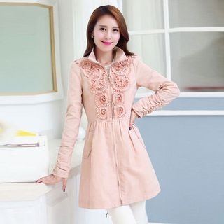 Orchid Bella Rosette Trench Coat