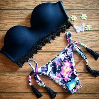 Sexy Romantie Floral Print Bikini