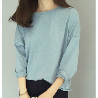 Kikiyo Drop Shoulder Cropped-Sleeve T-Shirt