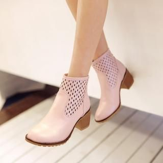 Pangmama Perforated Ankle Boots