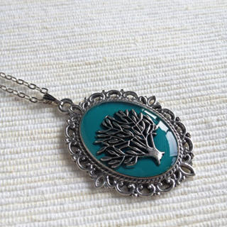 MyLittleThing Silver Tree Necklace (Green) One Size