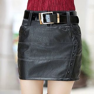 Fashion Street Faux Leather Skirt