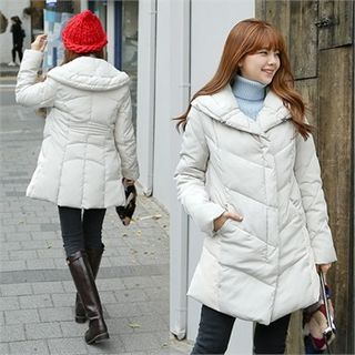 One's Ozzang Quilted Slim-Fit Puffer coat