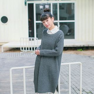 tete Mandarin-Knot Sweater Dress