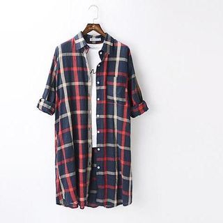X:Y Plaid Shirt Dress