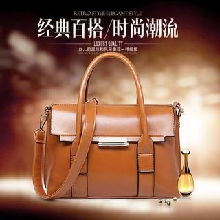 LineShow Faux-Leather Shoulder Bag