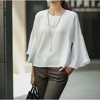 Everose Long-Sleeve Plain Top