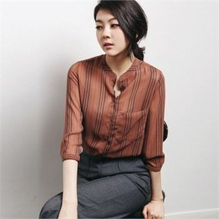MAGJAY 3/4-Sleeve Patterned Blouse