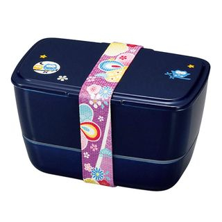 Hakoya Hakoya Cool Bento 2 Layers Lunch Box Navy