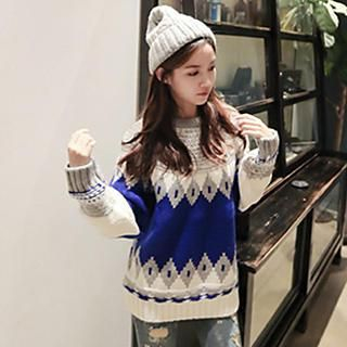 Qimi Argyle Sweater