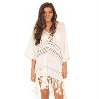 Sexy Romantie Fringed Cover-Up Tunic