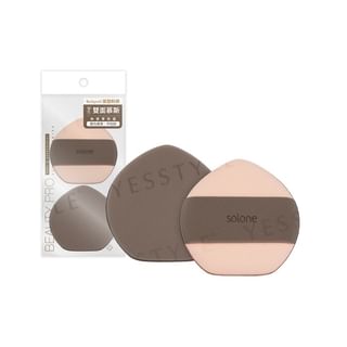 Solone - Double Sided Air Cushion Puff Peach Shaped - 2 pcs