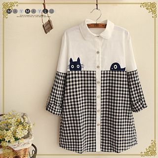 Maymaylu Dreams Checked Long Shirt