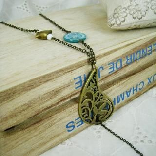 MyLittleThing Vintage Floral Bird Necklace