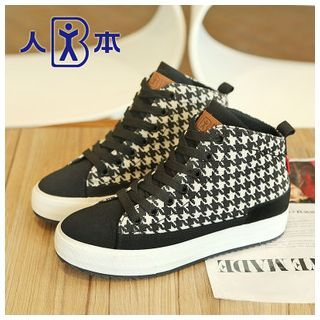 Renben Patterned Lace Up Sneakers