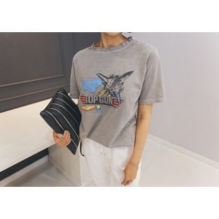 PPGIRL Round-Neck Printed T-Shirt