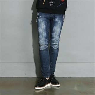 THE COVER Straight-Cut Distressed Jeans