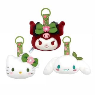Nakajima Corp. Sanrio Kimono Series (Matcha) Plush Toy Bag Charm Kuromi 10×13×5.5Cm