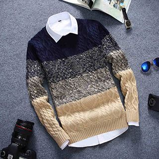 Blueforce Ribbed Colour Block Sweater