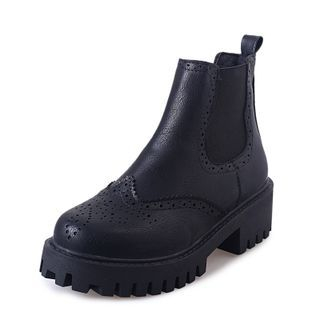 Amy Shoes Platform Short Brogue Boots