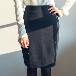 ERANZI Studded Mini Pencil Skirt